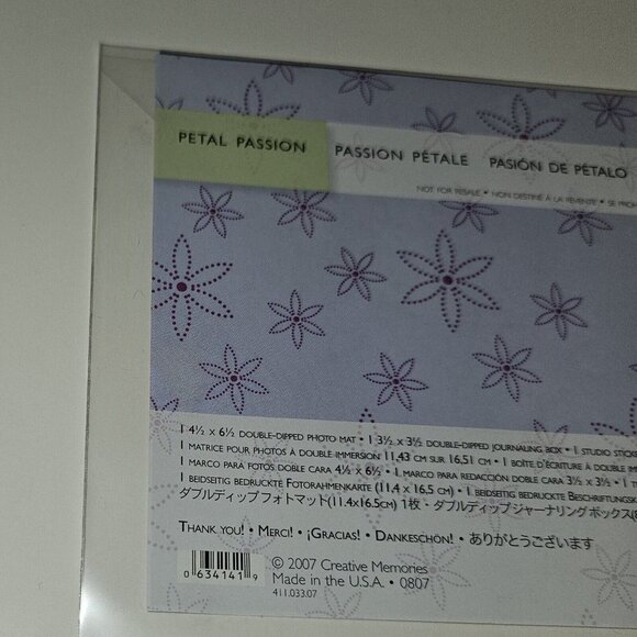 NEW 3 Creative Memories Petal Passion Photo Mat Journaling Box Stickers Lot - Picture 2 of 5